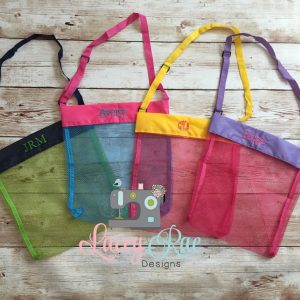 Monogrammed Mesh Beach Bag
