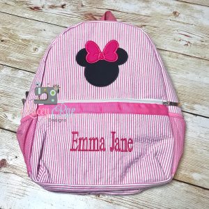 Minnie Mouse Seersucker Preschool Backpack