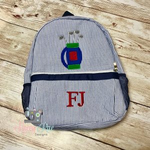 Golf Seersucker Preschool Backpack