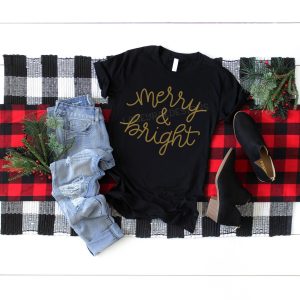 Merry And Bright Christmas Shirt