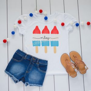 Girls Patriotic Popsicle Shirt
