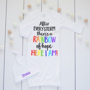 After Every Storm There Is A Rainbow Of Hope Baby Gown