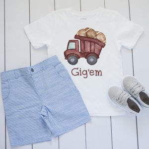 Boys Aggie Football Dump Truck Shirt Shirt