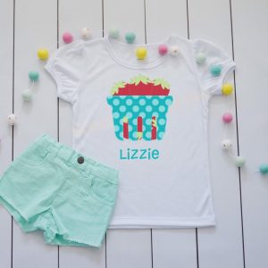 Girls Strawberry Patch Summer Shirt