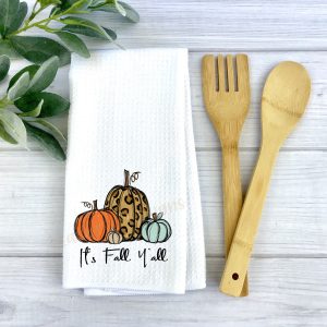 Its Fall Yall Pumpkin Dish Towel