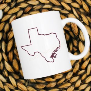 Gigem Aggies Texas Printed Coffe Mug
