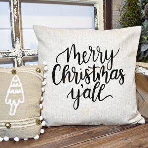 Merry Christmas Yall Pillow Cover