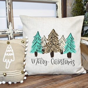 Christmas Tree Trio Pillow Cover