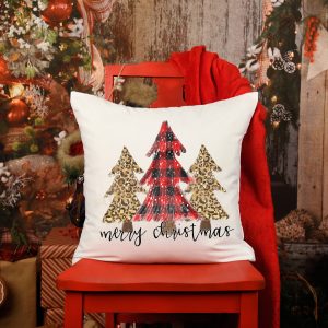 Christmas Tree Trio Pillow Cover