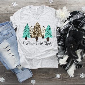 Leopard Christmas Tree Trio Graphic Tee