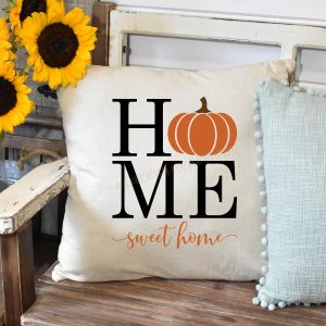 Home Sweet Home Pumpkins Pillow Cover