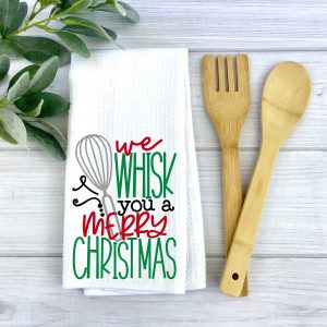 We Whisk You A Merry Christmas Tea Towel