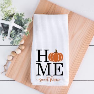 Home Sweet Home Pumpkin Dish Towel