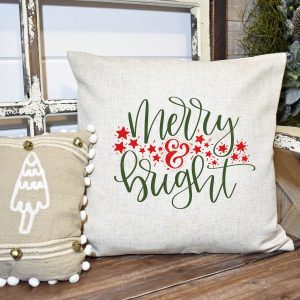 Merry And Bright Pillow Cover