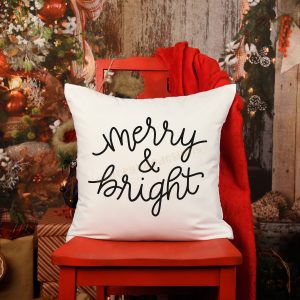 Merry And Bright Pillow Cover