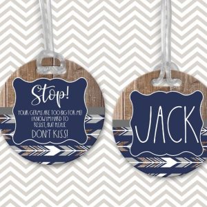 Stop Your Germs Are Too Big For Me Baby Carseat Tag