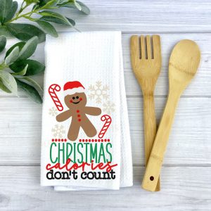 Christmas Calories Dont Count Tea Towel