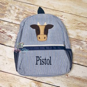 Cow Seersucker Backpack