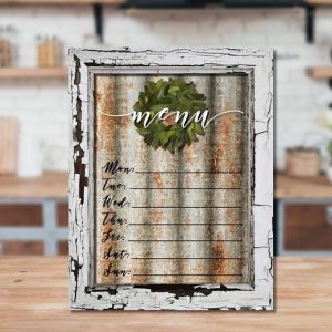 Dry Erase Weekly Menu Board