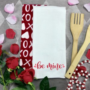 Be Mine Valentines Dish Towel