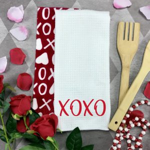 Xoxo Valentines Dish Towel