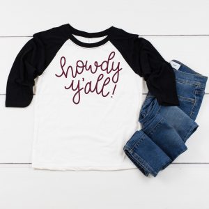 Howdy Y'All Texas Aggies Game Day Toddler Or Youth Shirt