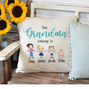 This Grandma Belongs To Pillow Cover