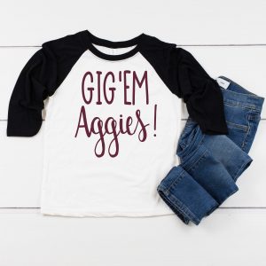 Gigem Aggies Game Day Toddler Or Youth Shirt
