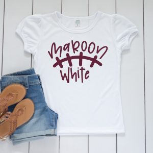 Maroon And White Aggies Game Day Toddler Or Youth Shirt