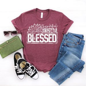Thankful Grateful Blessed Sunflower Shirt