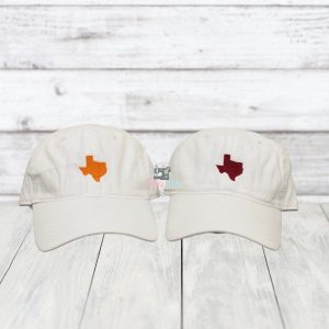 Texas Monogrammed Cotton  Hat/Cap With Adjustable Back