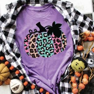 Fall Leopard Pumpkin Shirt