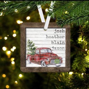 Custom Family Name Christmas Ornaments