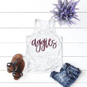 Aggies Script Tank Or Shirt