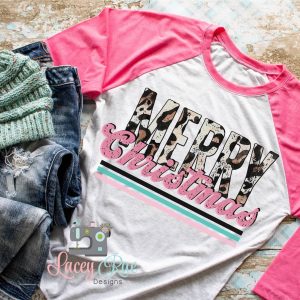 Merry Christmas Leopard Christmas Tee