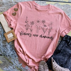 Flowers Over Diamonds Shirt