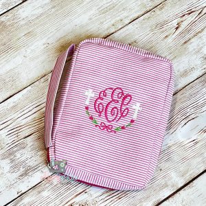 Monogrammed Seersucker Bible Cover
