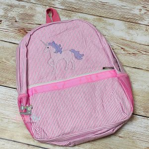 Unicorn Seersucker Preschool Backpack