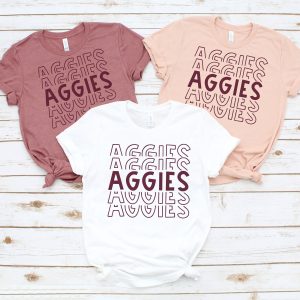 Aggies Stacked Wordart Shirt