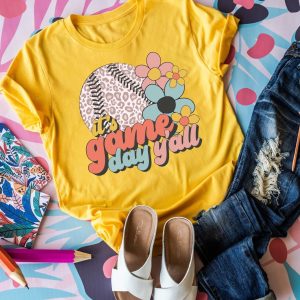 Its Game Day Yall Retro Flower Shirt