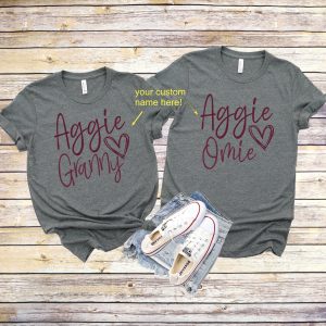 Custom Aggie Name Shirt For Her