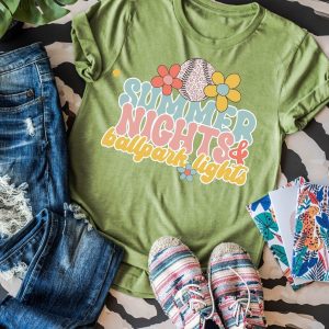Summer Nights Ballpark Ligths Shirt