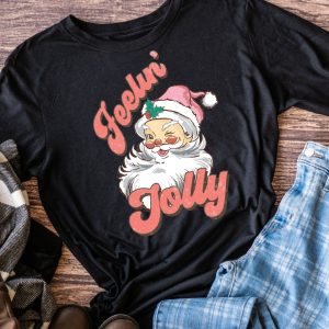 Feelin Jolly Santa Christmas Shirt