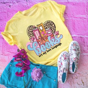 Books Are My Love Language Valentines Day Shirt