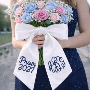 Personalized Embroidered Prom Bouquet Sash